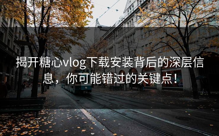 揭开糖心vlog下载安装背后的深层信息，你可能错过的关键点！