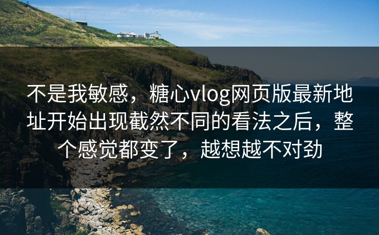 不是我敏感，糖心vlog网页版最新地址开始出现截然不同的看法之后，整个感觉都变了，越想越不对劲